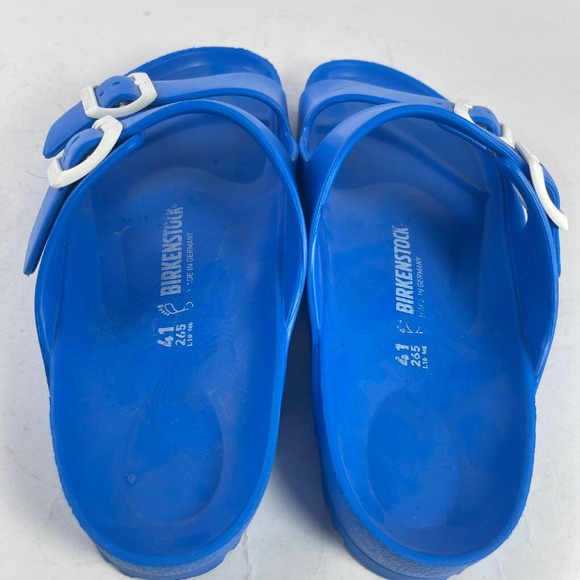 Birkenstock Women's Arizona Essentials EVA Sandals US 10 Blue Rubber Slide Shoes - Picture 6 of 10